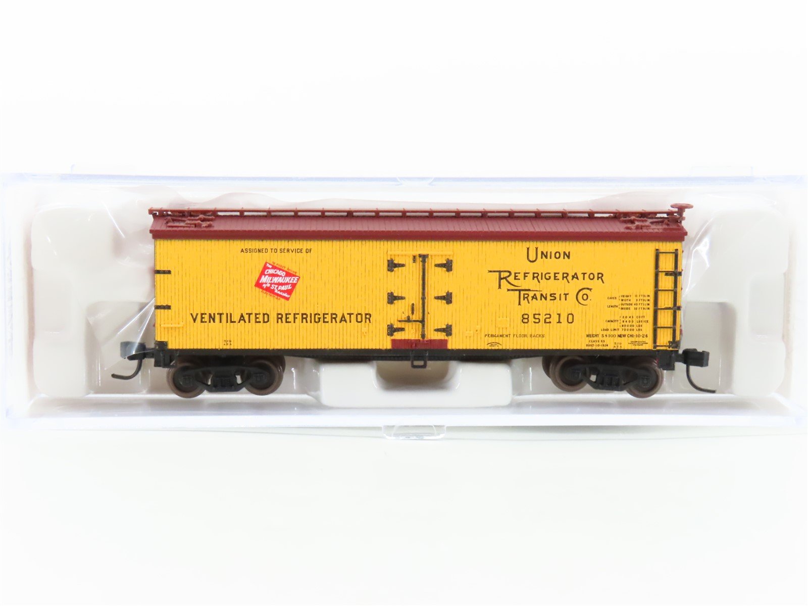 N Scale Atlas 41458 URTC Milwaukee Road 40' Woodside Reefer #85210