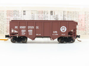 N Micro-Trains MTL 56060 PRR Pennsylvania 2-Bay Hopper #220455 w/ Custom Load