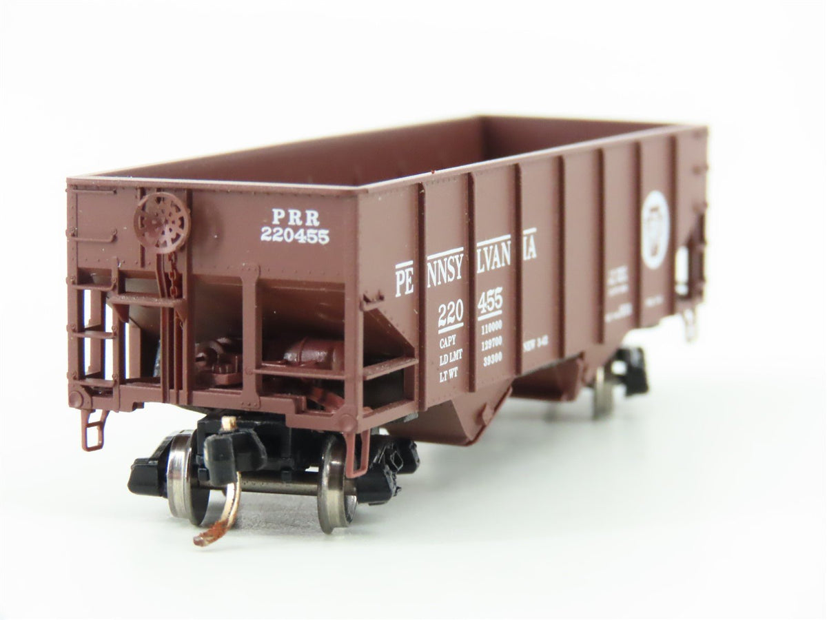 N Micro-Trains MTL 56060 PRR Pennsylvania 2-Bay Hopper #220455 w/ Custom Load