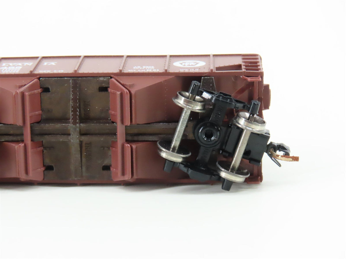 N Micro-Trains MTL 56060 PRR Pennsylvania 2-Bay Hopper #220455 w/ Custom Load