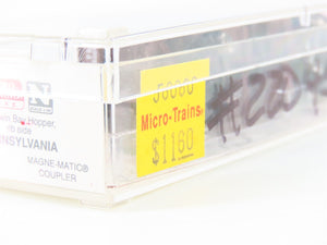 N Micro-Trains MTL 56060 PRR Pennsylvania 2-Bay Hopper #220455 w/ Custom Load