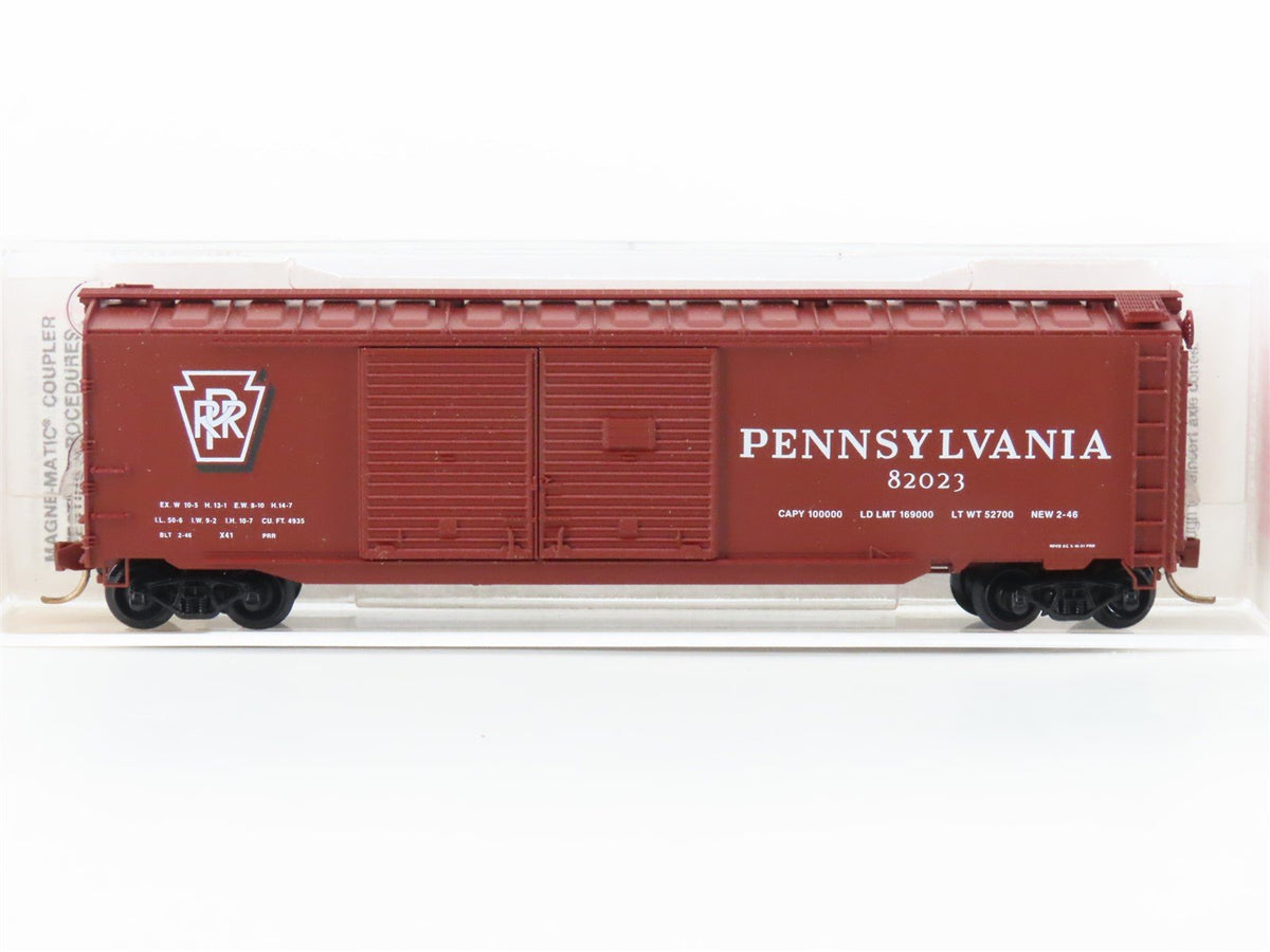 N Scale Micro-Trains MTL 79010 PRR Pennsylvania Double Door 50&#39; Box Car #82023