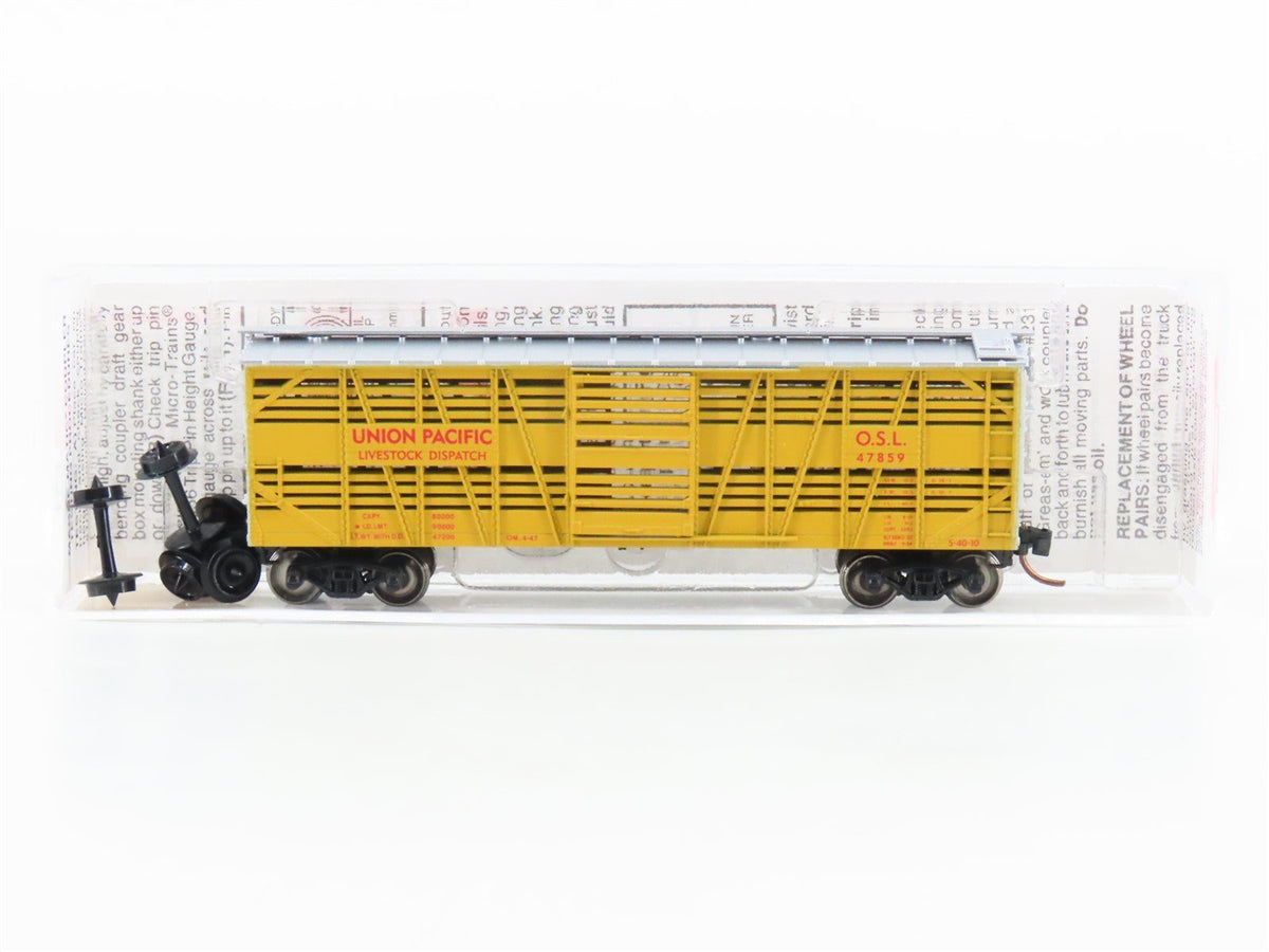 N Scale Micro-Trains MTL 35010 OSL Union Pacific 40&#39; Despatch Stock Car #47859