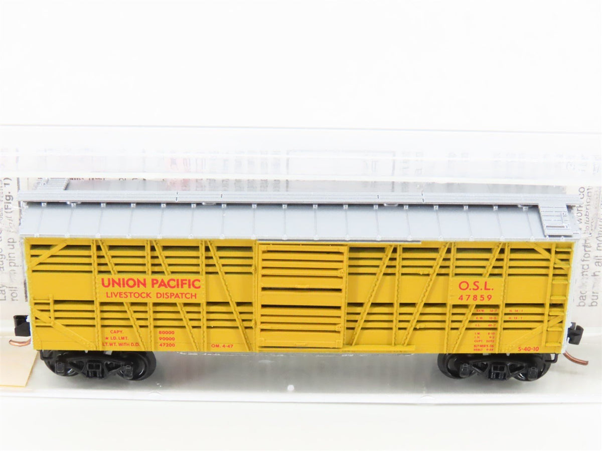N Scale Micro-Trains MTL 35010 OSL Union Pacific 40&#39; Despatch Stock Car #47859