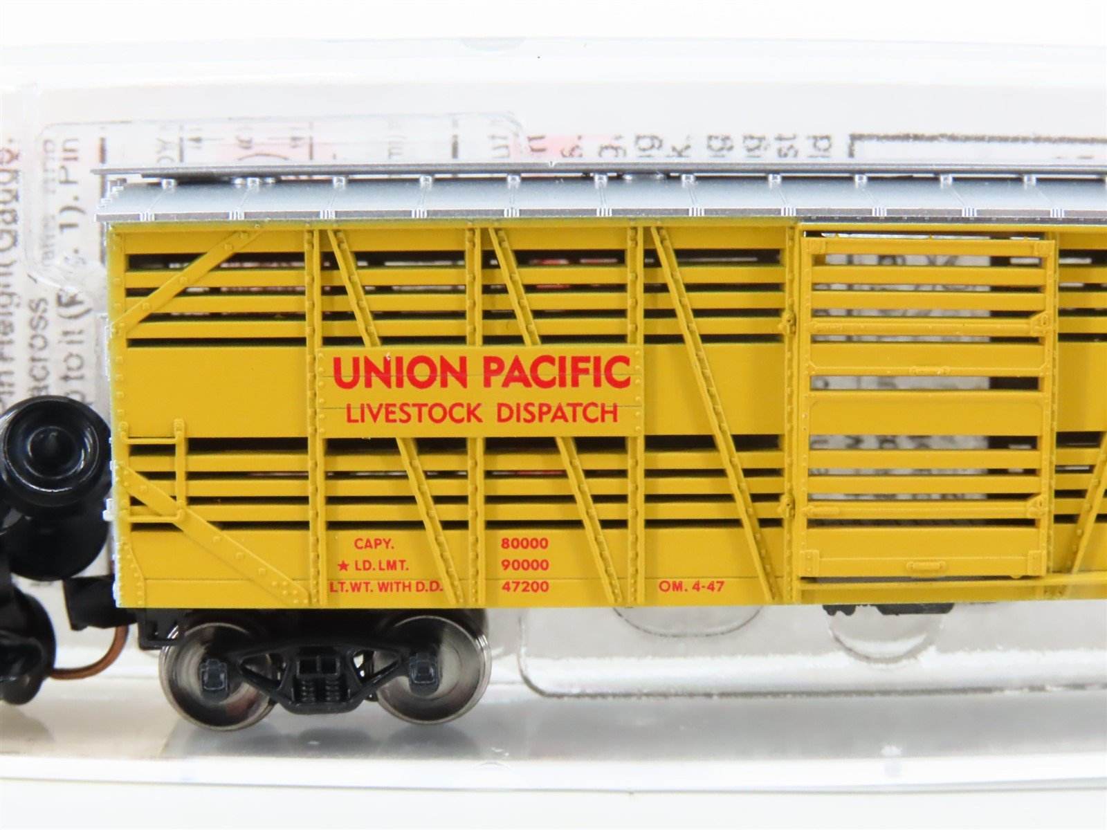 N Scale Micro-Trains MTL 35010 OSL Union Pacific 40' Despatch Stock Car #47859