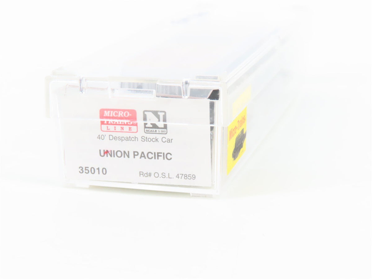 N Scale Micro-Trains MTL 35010 OSL Union Pacific 40&#39; Despatch Stock Car #47859