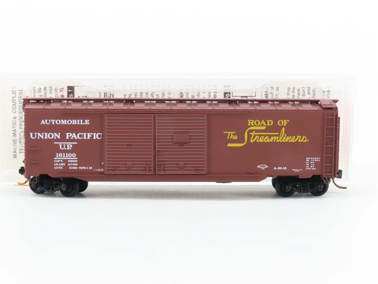 N Scale Micro-Trains MTL 78030 UP Road of the Streamliners 50' Box Car #161100