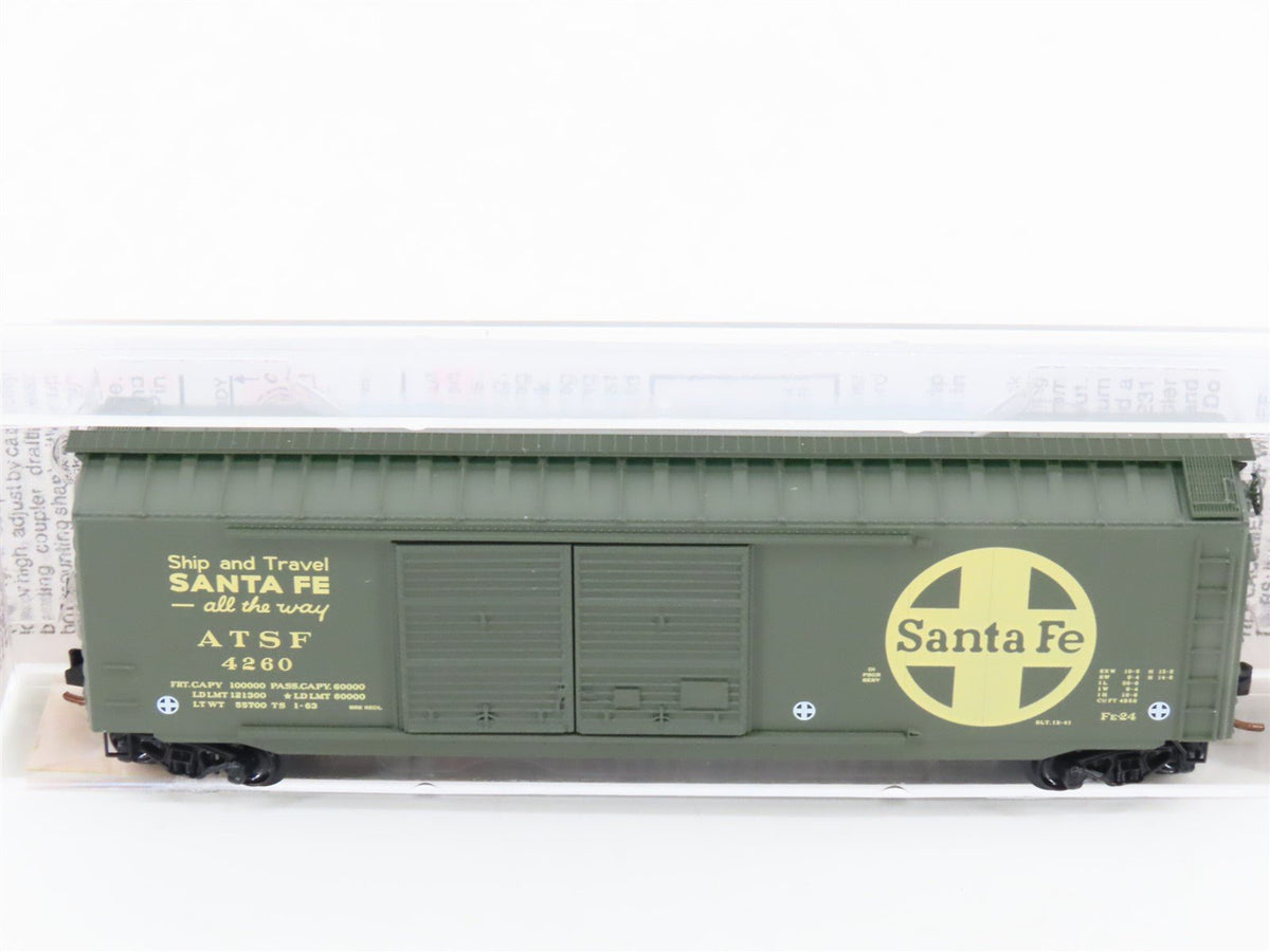 N Scale Micro-Trains MTL 34240 ATSF Santa Fe 50&#39; Double Door Box Car #4260
