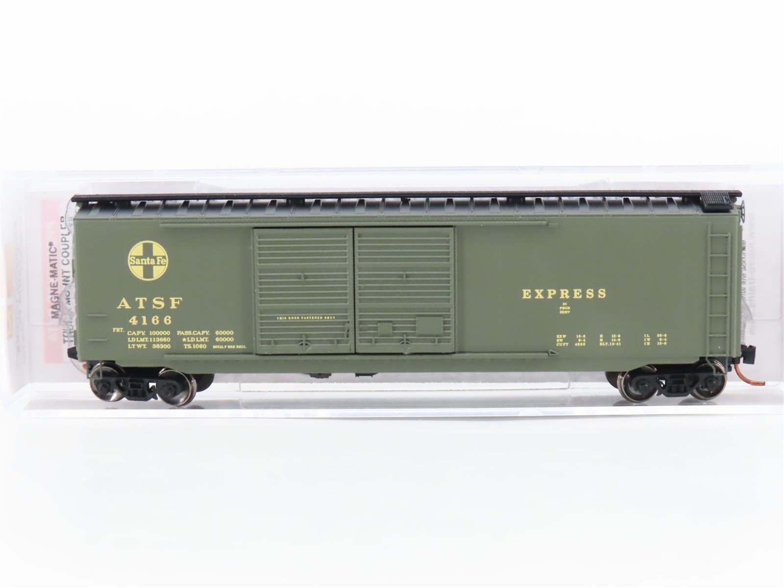 N Scale Micro-Trains MTL 03400411 ATSF Santa Fe 50' Double Door Box Car #4166