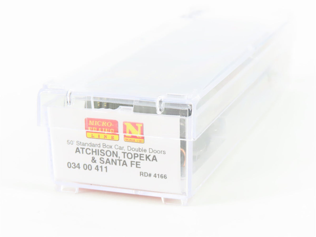 N Scale Micro-Trains MTL 03400411 ATSF Santa Fe 50&#39; Double Door Box Car #4166