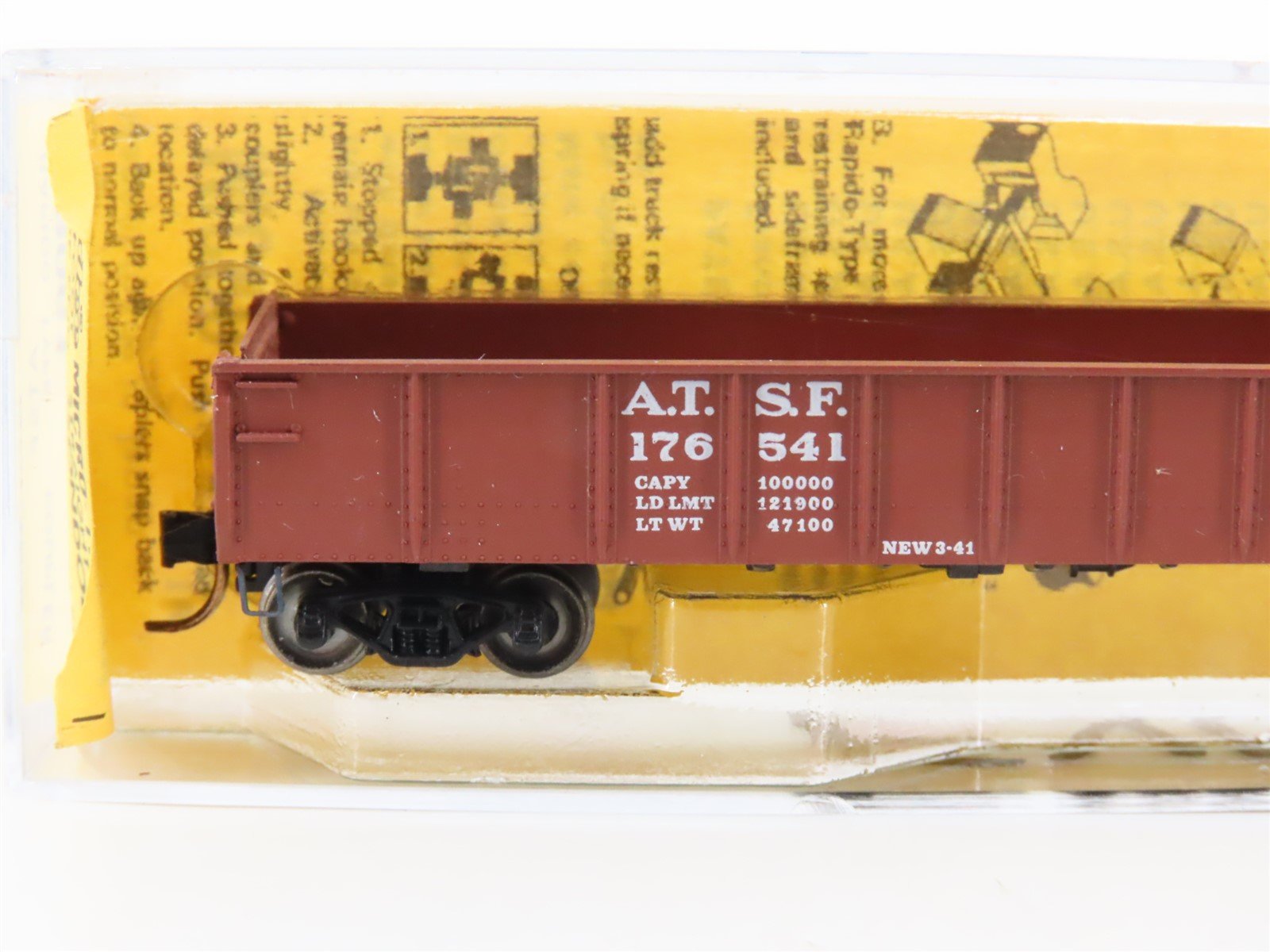 N Scale Kadee Micro-Trains MTL 48061 ATSF Santa Fe 50' Gondola #176541