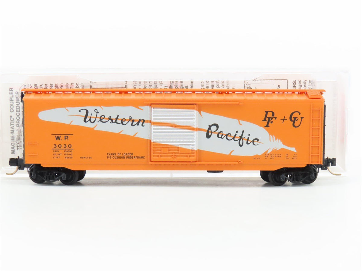 N Scale Micro-Trains MTL 31290 WP Western Pacific Feather 50&#39; Box Car #3030