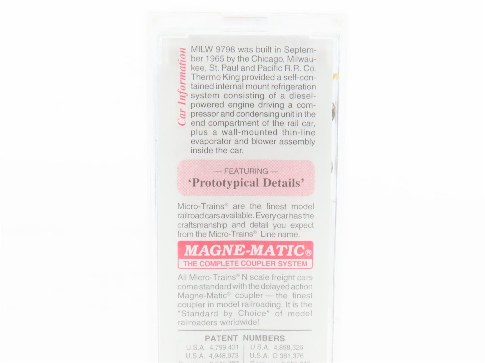 N Scale Micro-Trains MTL 70040 MILW Milwaukee Road Mechanical Reefer #9798