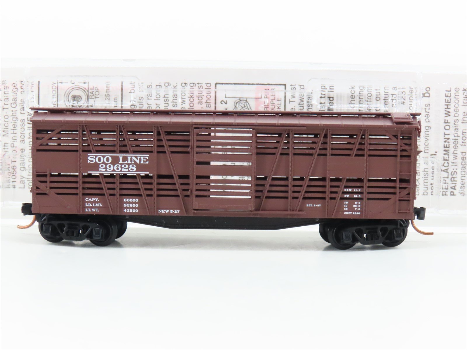 N Scale Micro-Trains MTL 35140 SOO Line 40' Despatch Stock Car #29628