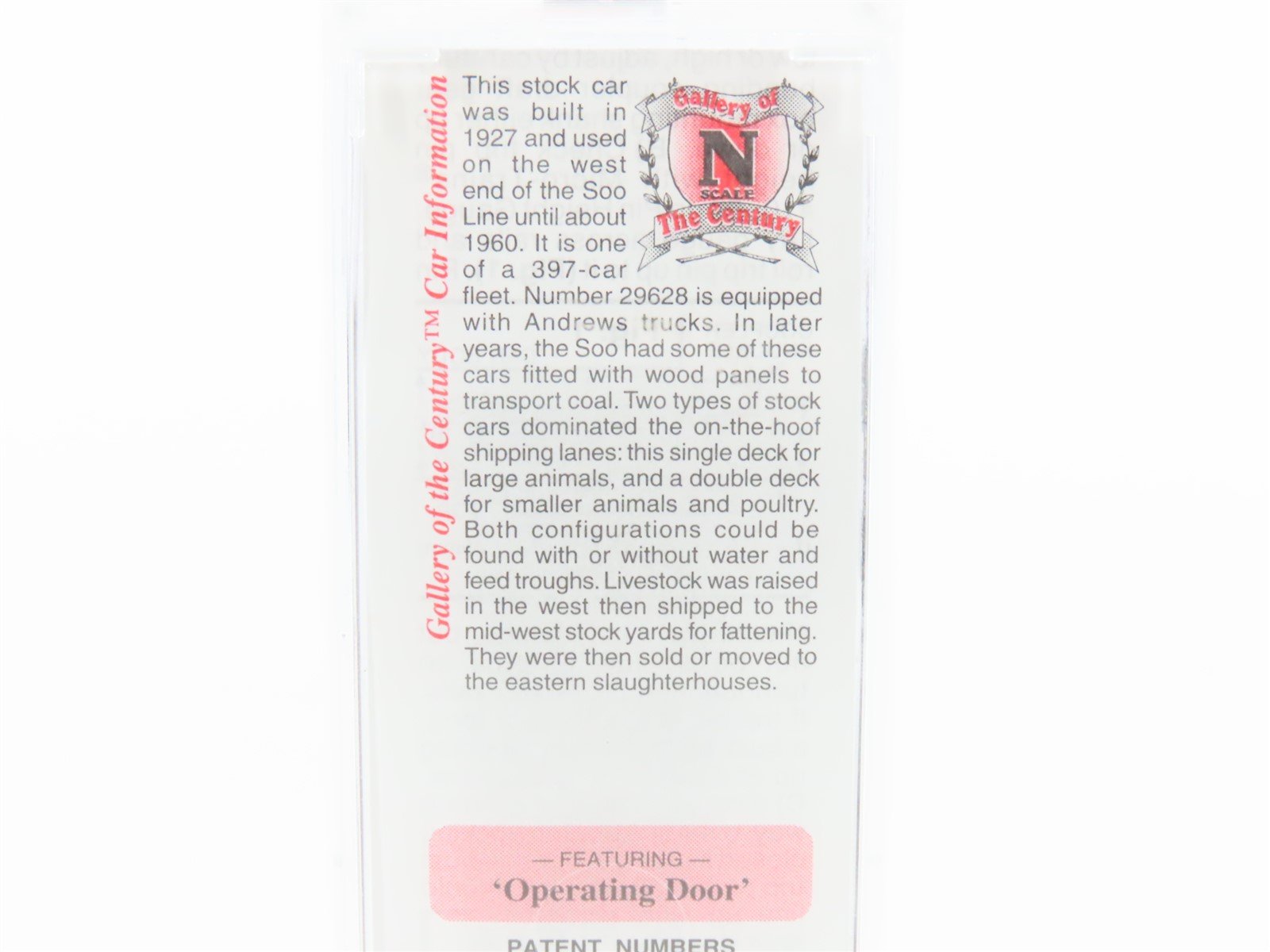 N Scale Micro-Trains MTL 35140 SOO Line 40' Despatch Stock Car #29628