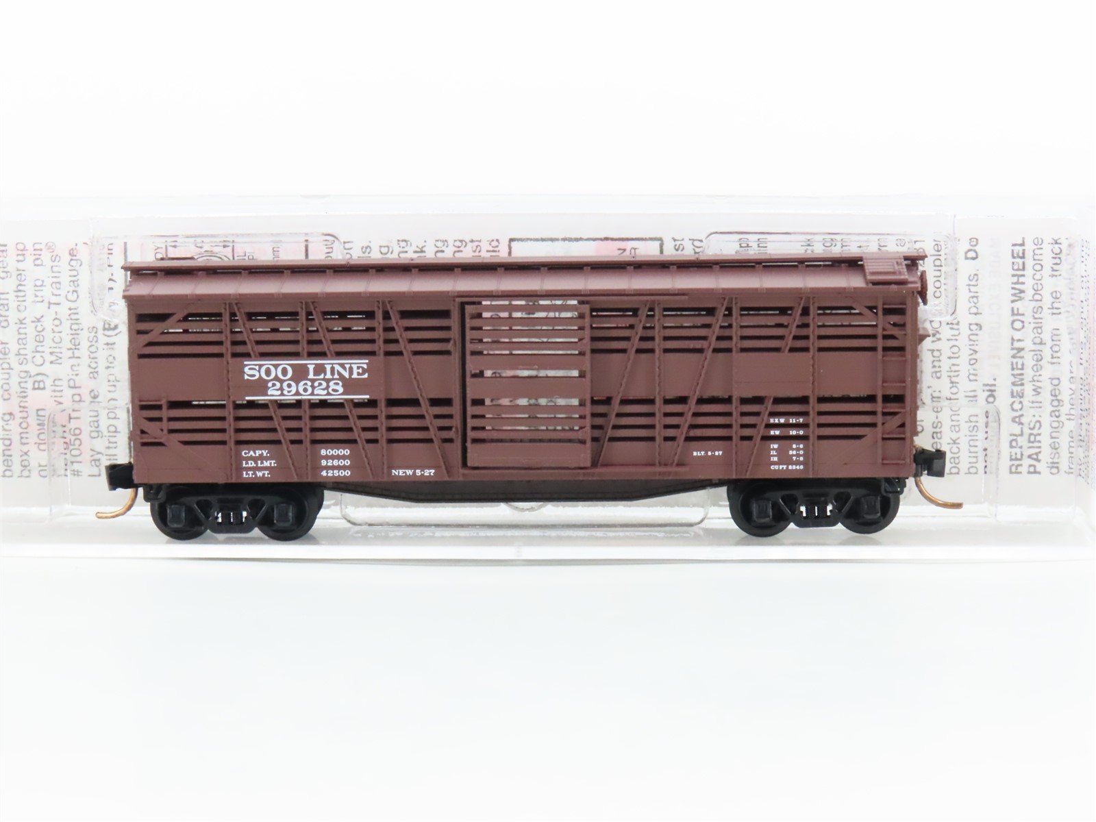 N Scale Micro-Trains MTL 35140 SOO Line 40' Despatch Stock Car #29628