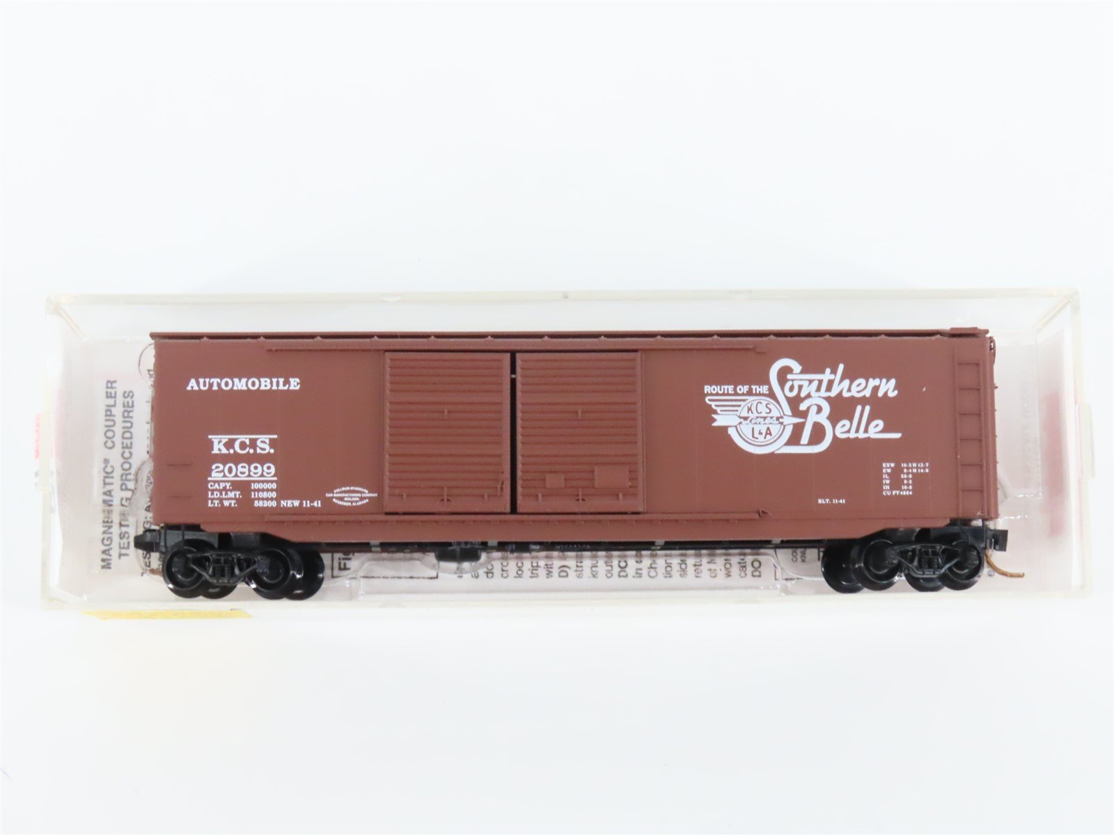 N Scale Micro-Trains MTL 34230 KCS Southern Belle Double Door Box Car #20899