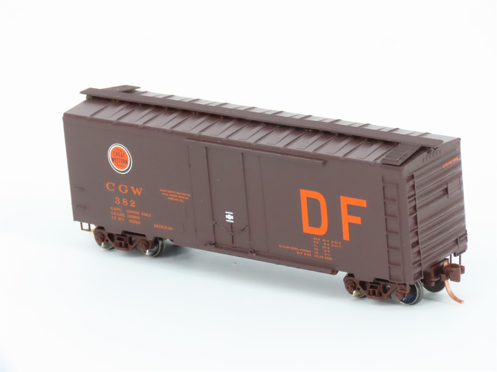 N Micro-Trains MTL 21430 CGW Chicago Great Western 40' Plug Door Box Car #382