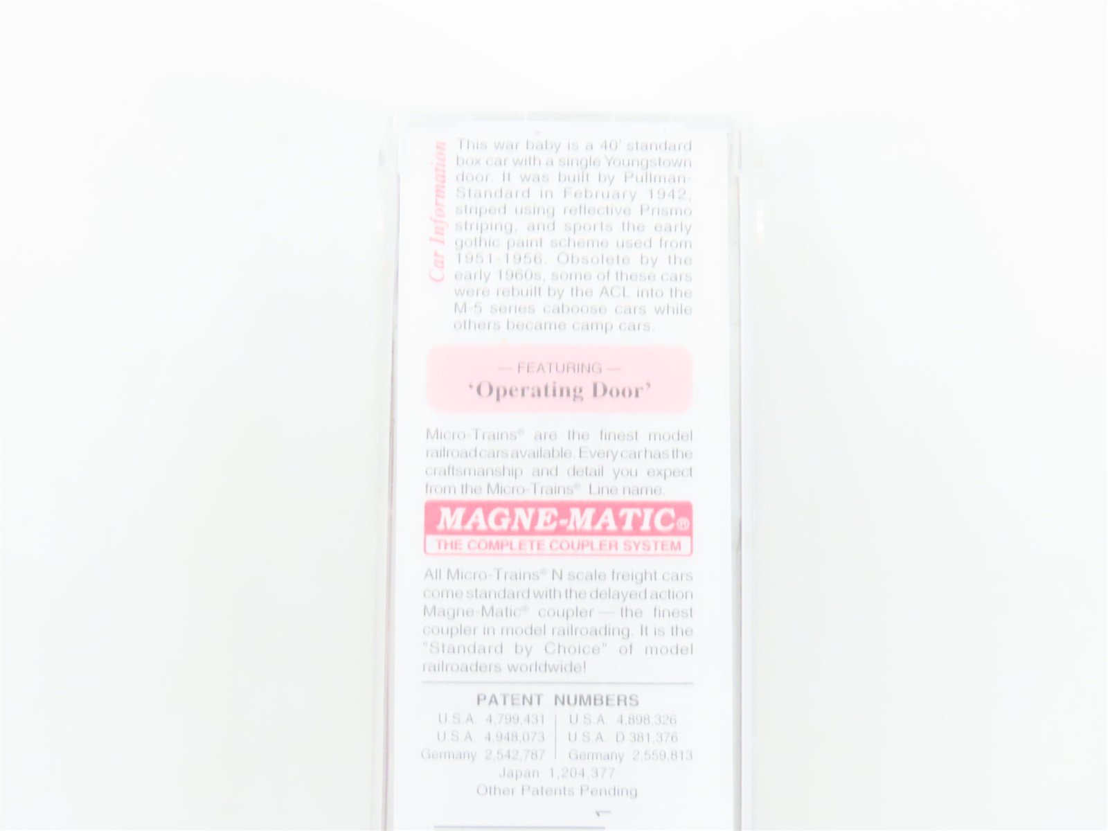 N Scale Micro-Trains MTL 20636 ACL Atlantic Coast Line 40' Box Car #21003