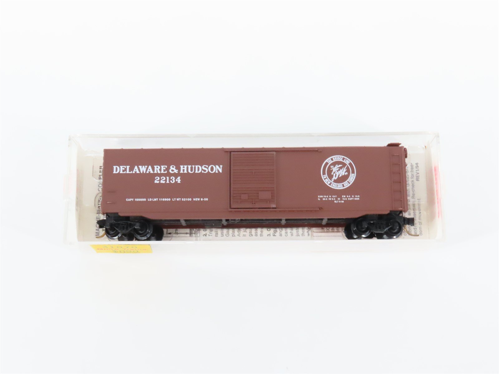 N Micro-Trains MTL 31070 D&H Delaware & Hudson 50' Single Door Box Car #22134
