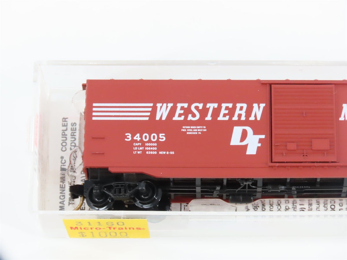 N Scale Micro-Trains MTL 31160 WM Western Maryland Railroad 50&#39; Box Car #34005