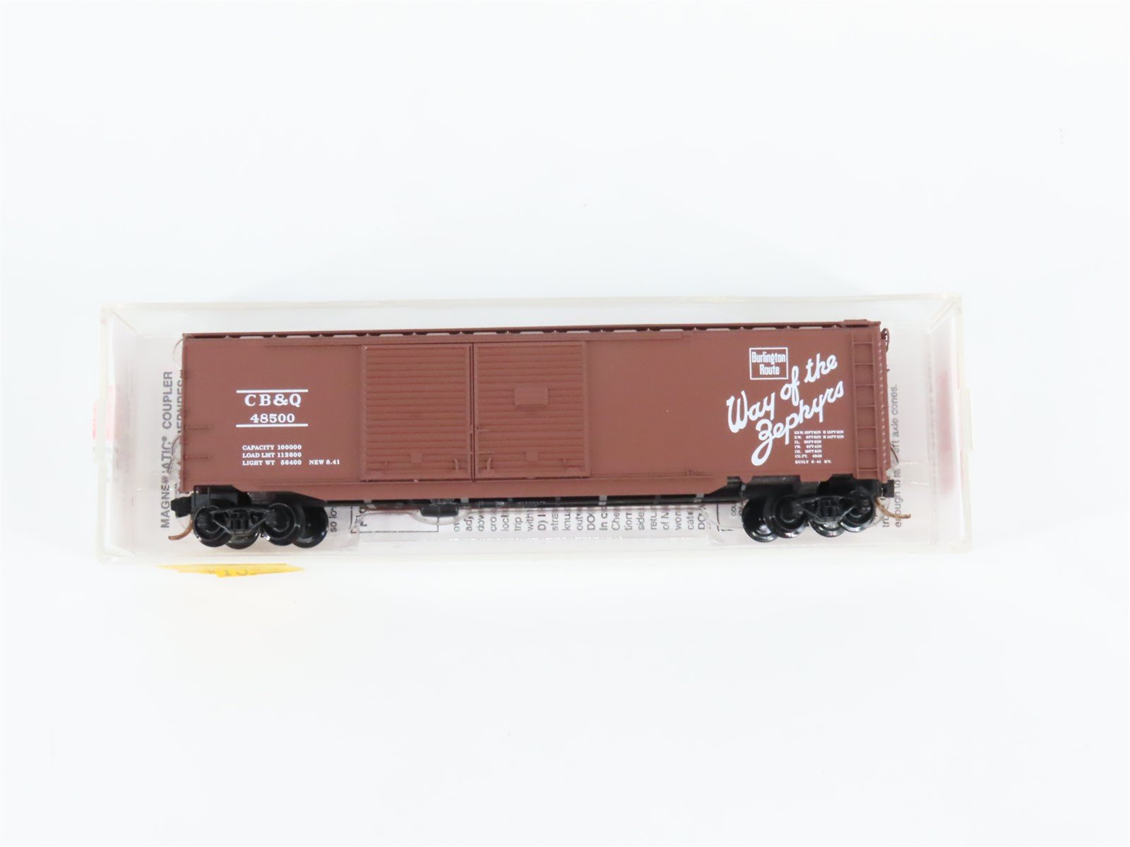 N Scale Micro-Trains MTL 78090 CB&Q Burlington Route 50' Auto Box Car #48500