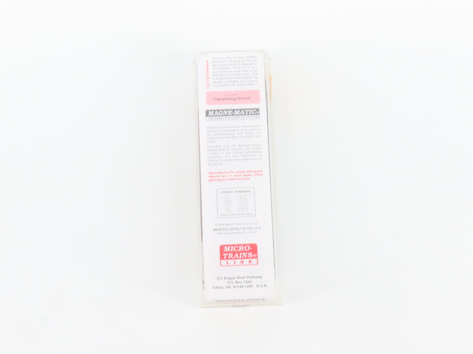 N Scale Micro-Trains MTL 78090 CB&Q Burlington Route 50' Auto Box Car #48500