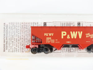 N Scale Micro-Trains MTL 55260 P&WV The Alphabet Route 2-Bay Hopper #380