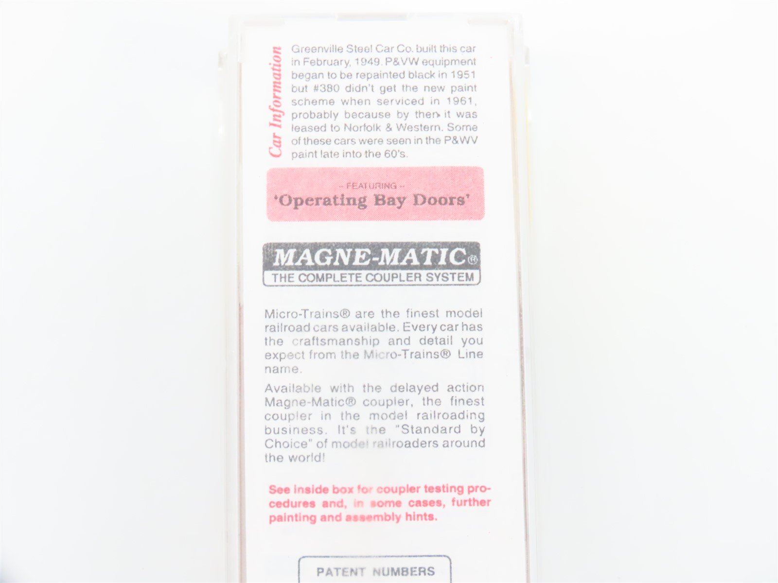 N Scale Micro-Trains MTL 55260 P&WV The Alphabet Route 2-Bay Hopper #380