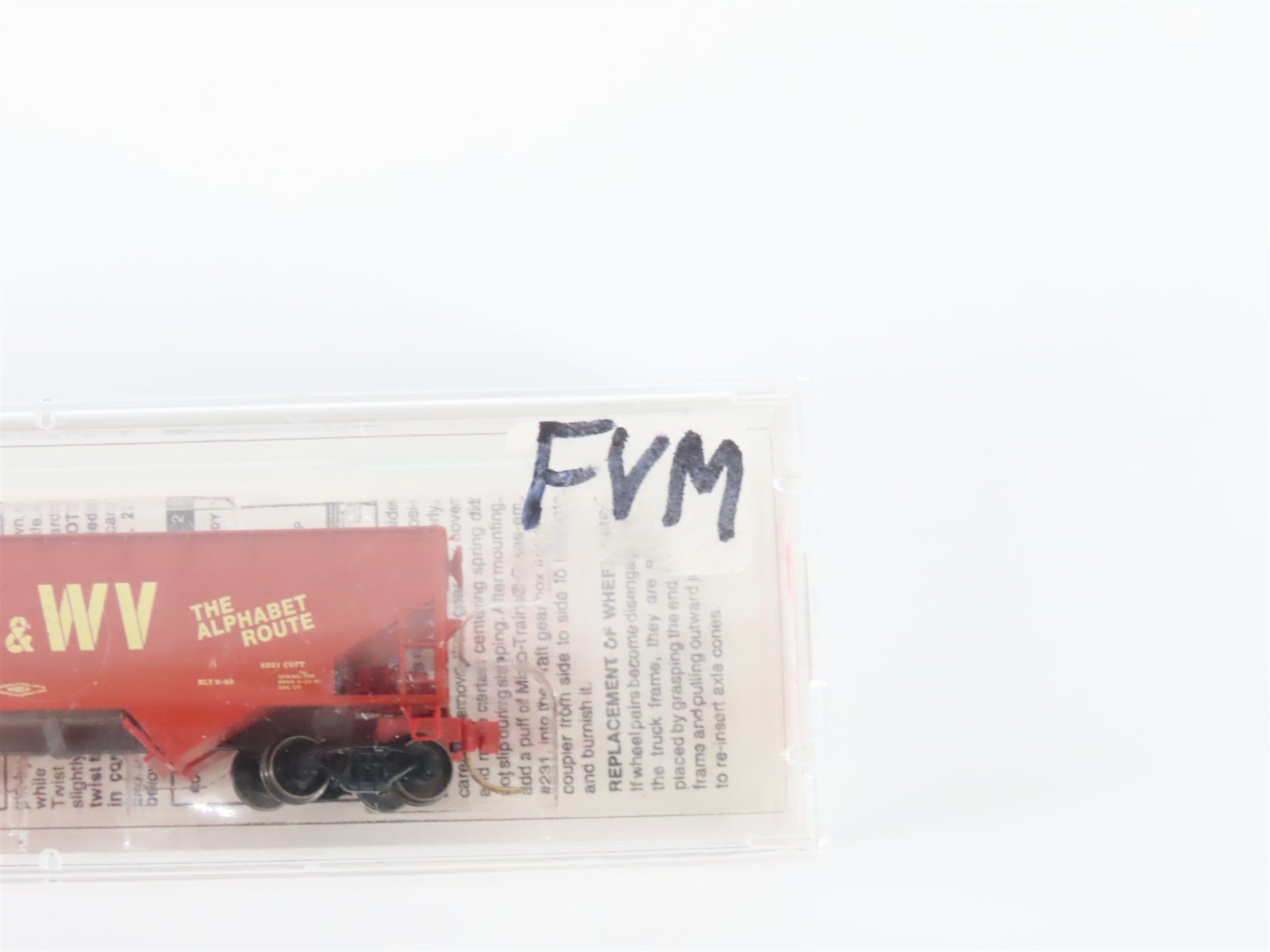 N Scale Micro-Trains MTL 55260 P&WV The Alphabet Route 2-Bay Hopper #380