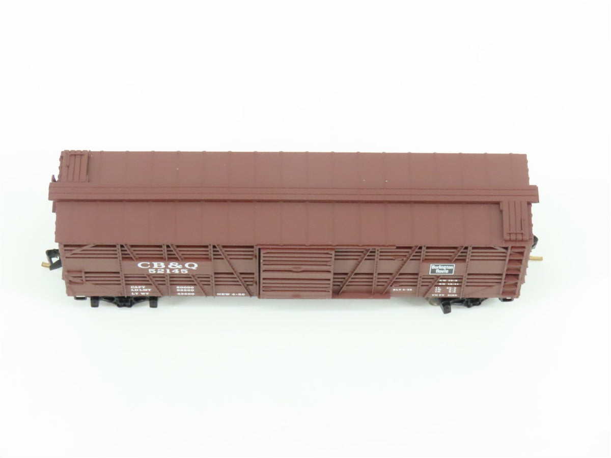 N Scale Micro-Trains MTL 35130 CB&amp;Q Burlington Route 40&#39; Stock Car #52145