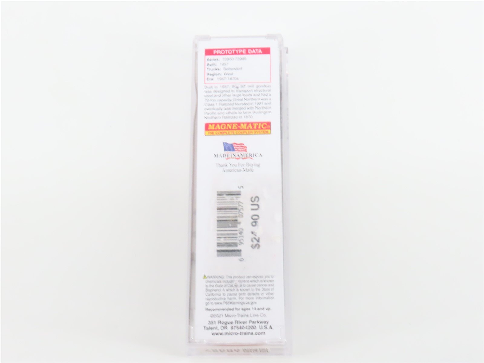 N Scale Micro-Trains MTL 10500541 GN Great Northern 50' Open Gondola #72878