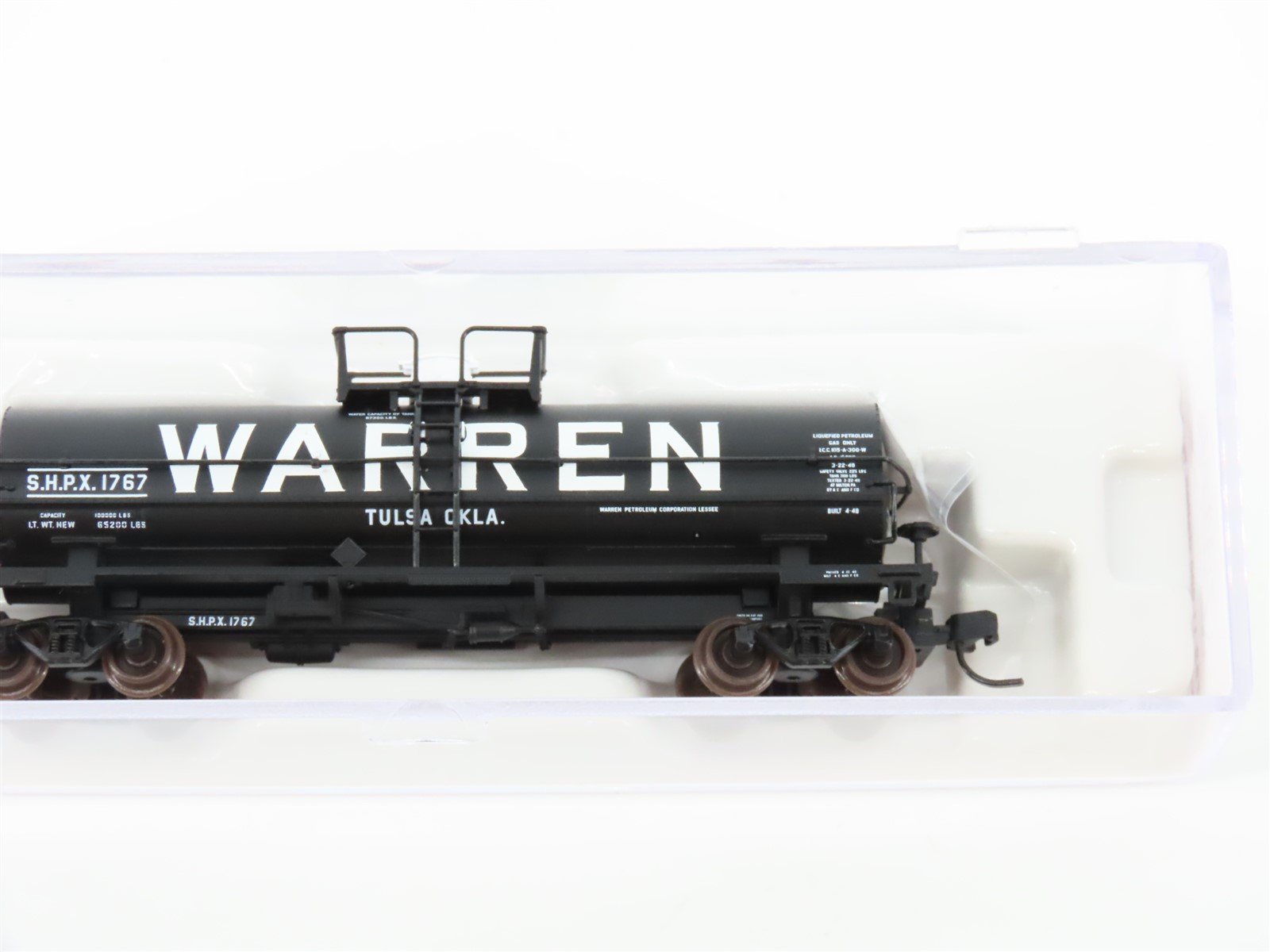 N Scale Atlas 43752 SHPX Warren Petroleum 11,000 Gallon Tank Car #1767