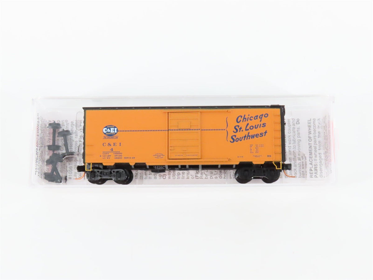 N Scale Micro-Trains MTL 02000704 C&amp;EI Chicago St Louis Southwest 40&#39; Box Car #4
