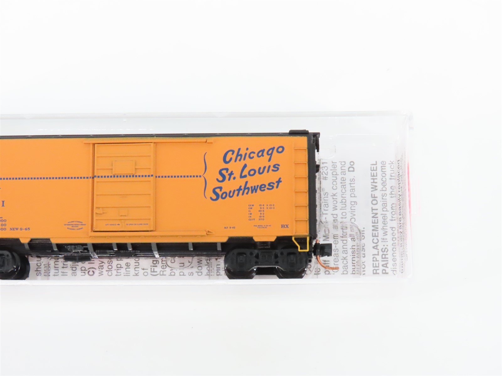 N Scale Micro-Trains MTL 02000704 C&EI Chicago St Louis Southwest 40' Box Car #4