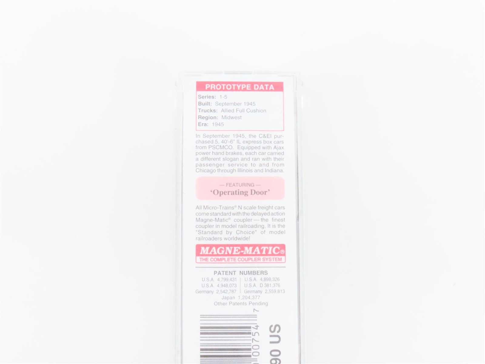 N Scale Micro-Trains MTL 02000704 C&EI Chicago St Louis Southwest 40' Box Car #4