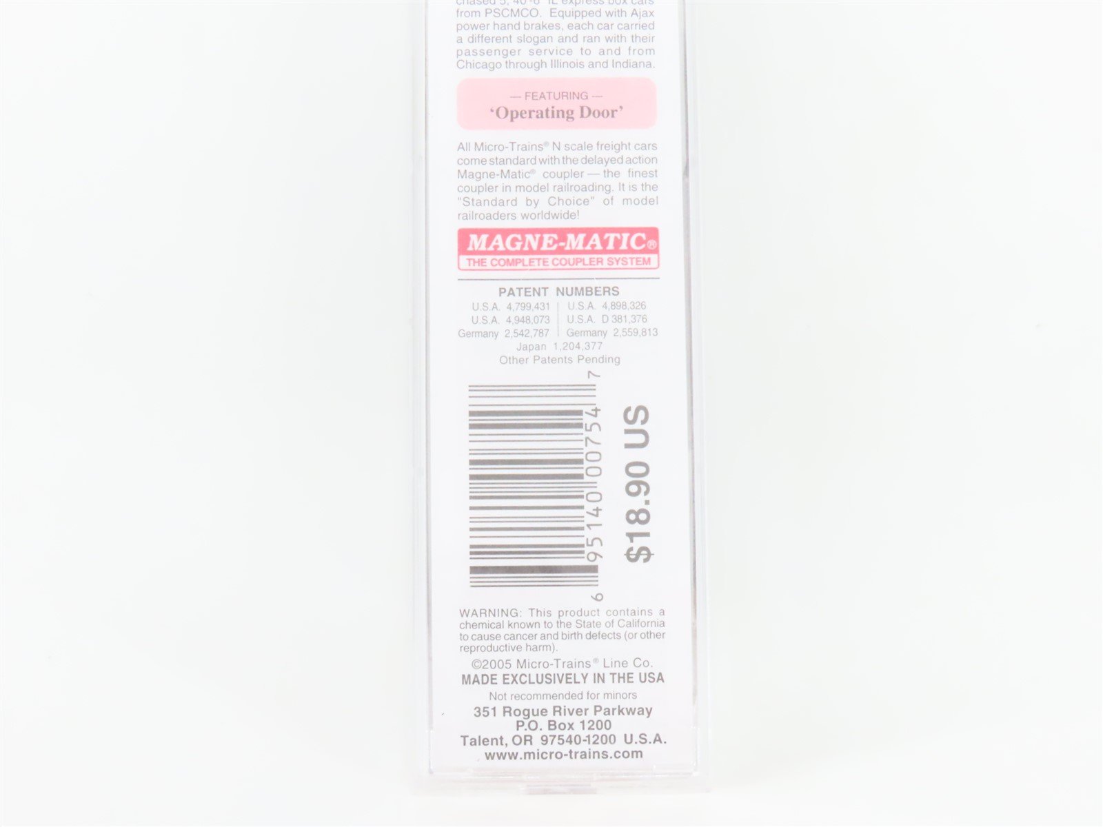 N Scale Micro-Trains MTL 02000704 C&EI Chicago St Louis Southwest 40' Box Car #4