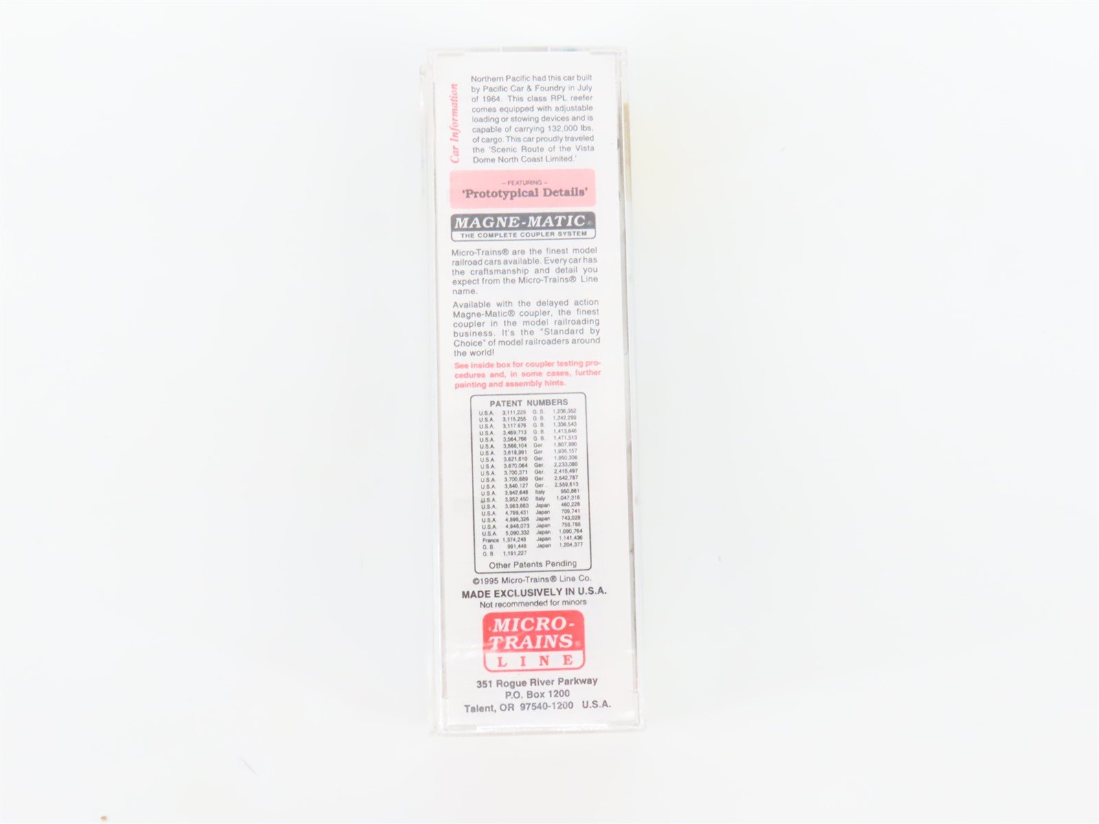 N Scale Micro-Trains MTL 70050 NPM Northern Pacific Mechanical Reefer #720