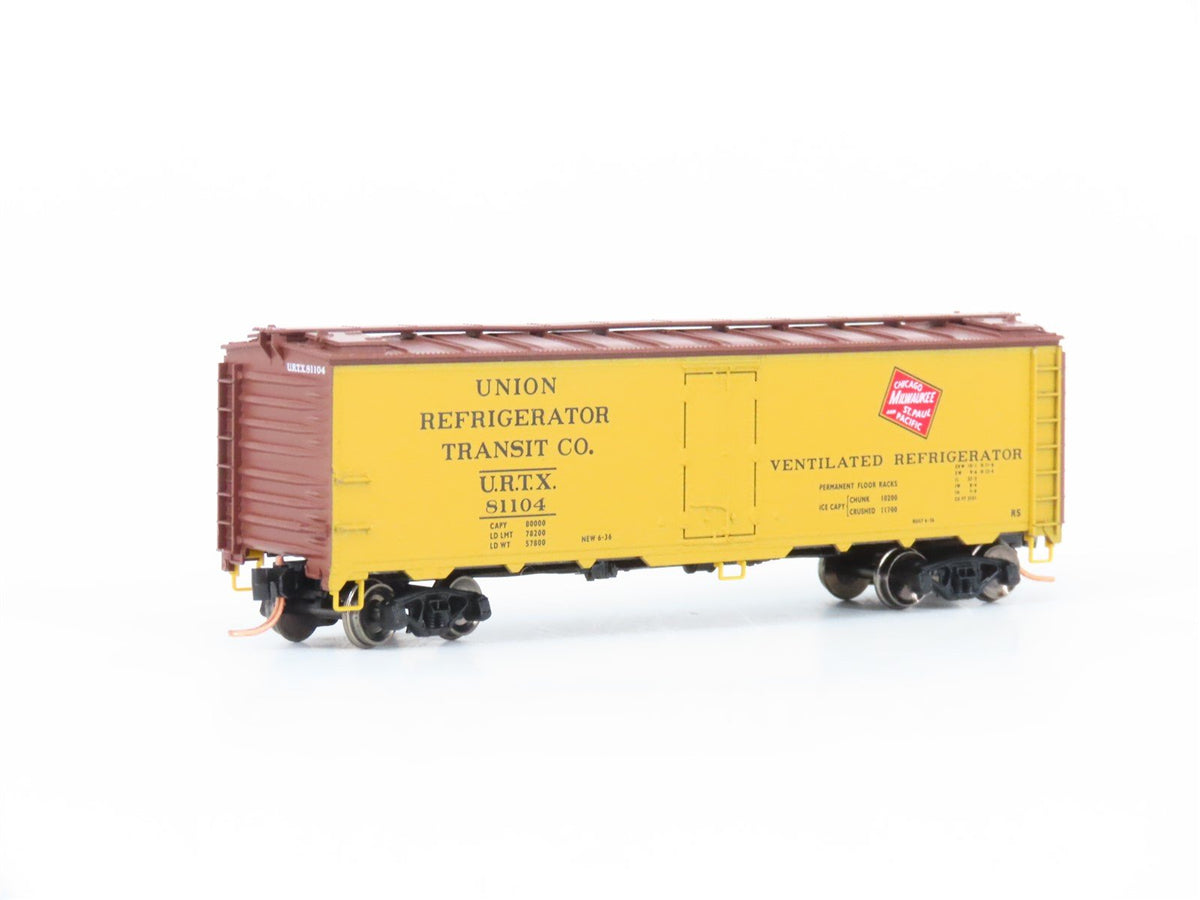 N Micro-Trains MTL 59100 URTX Chicago Milwaukee St Paul &amp; Pacific Reefer #81104