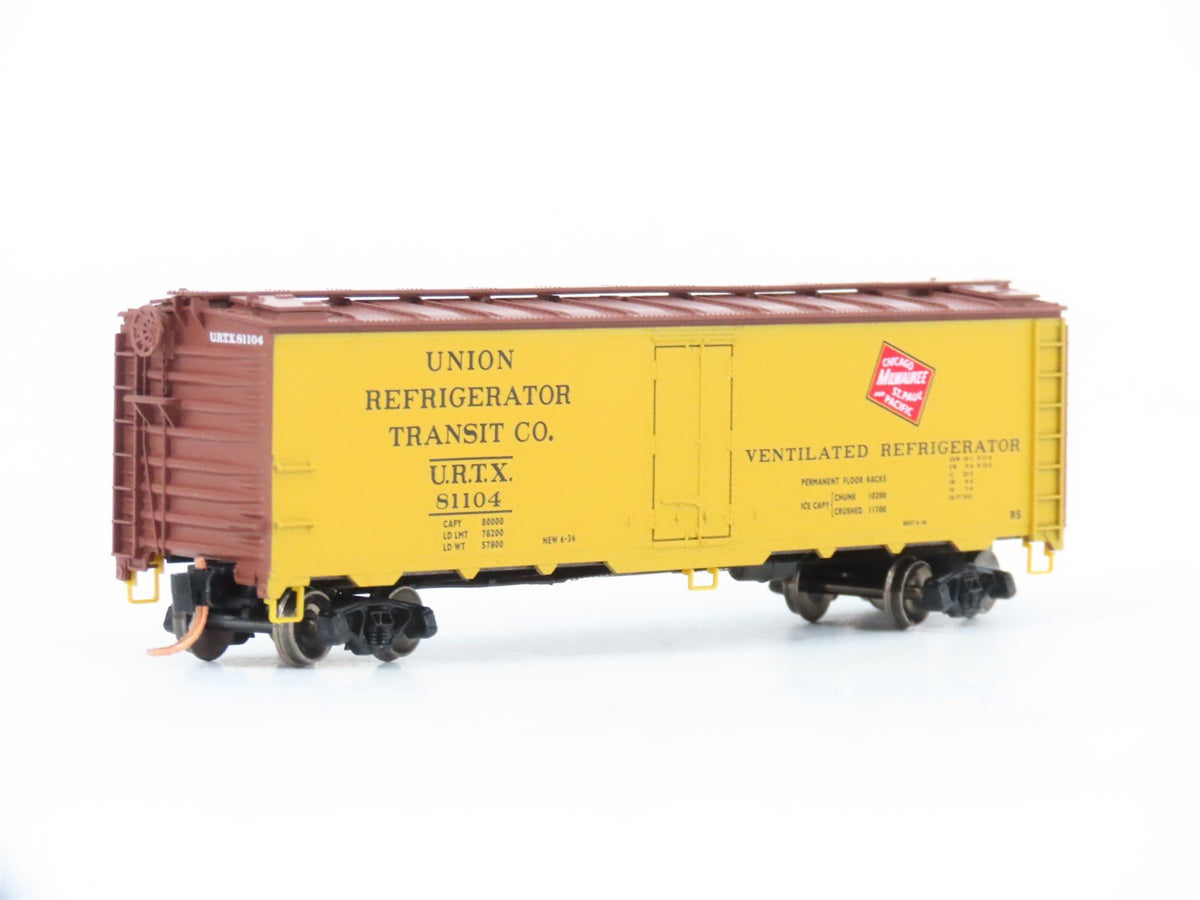 N Micro-Trains MTL 59100 URTX Chicago Milwaukee St Paul &amp; Pacific Reefer #81104