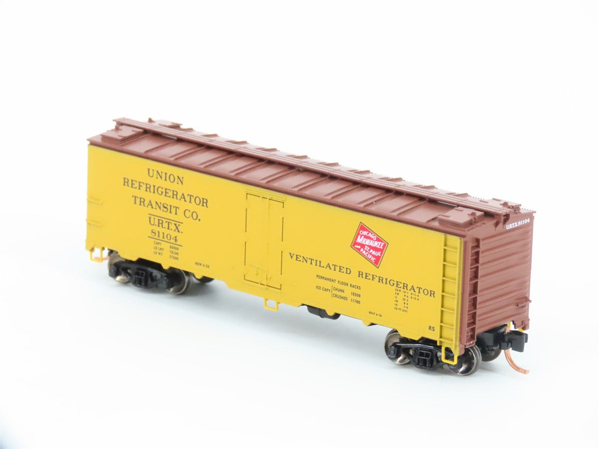 N Micro-Trains MTL 59100 URTX Chicago Milwaukee St Paul &amp; Pacific Reefer #81104