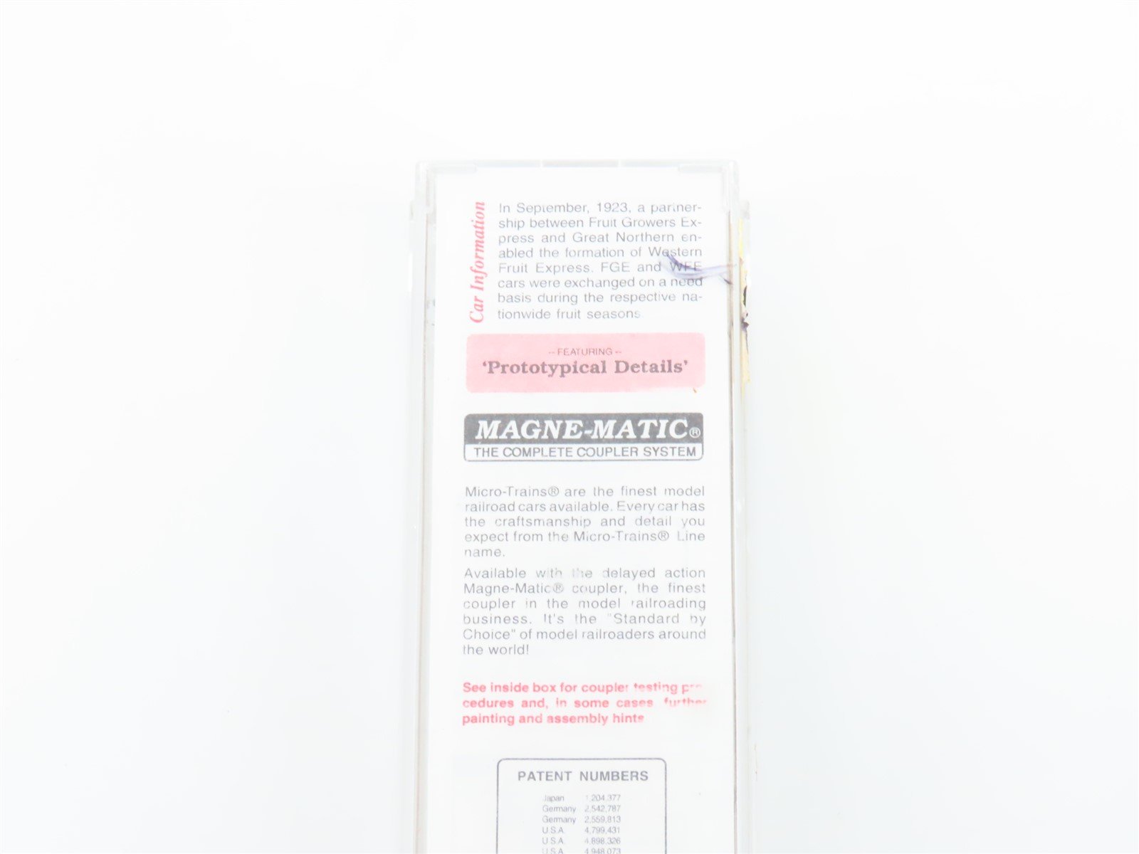 N Scale Micro-Trains MTL 69010/1 WFEX Western Fruit Express Reefer #805