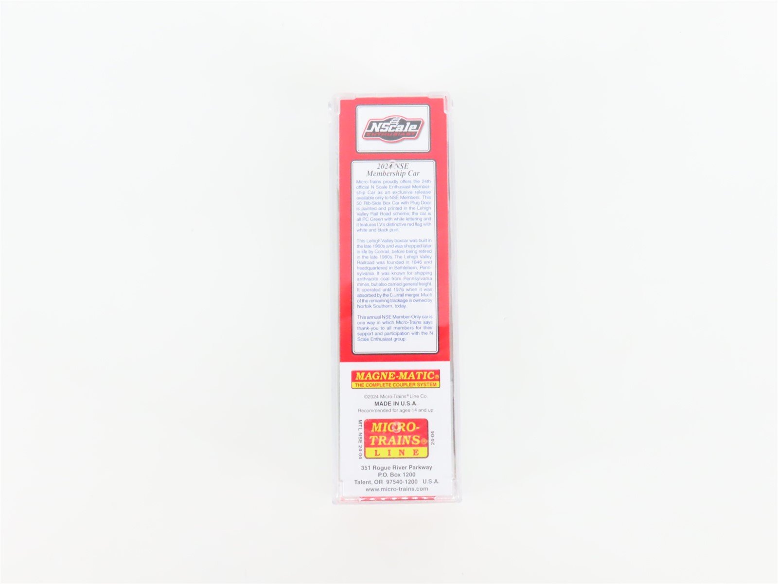 N Scale Micro-Trains MTL NSE 24-04 LV Lehigh Valley 50' Plug Door Box Car #8316