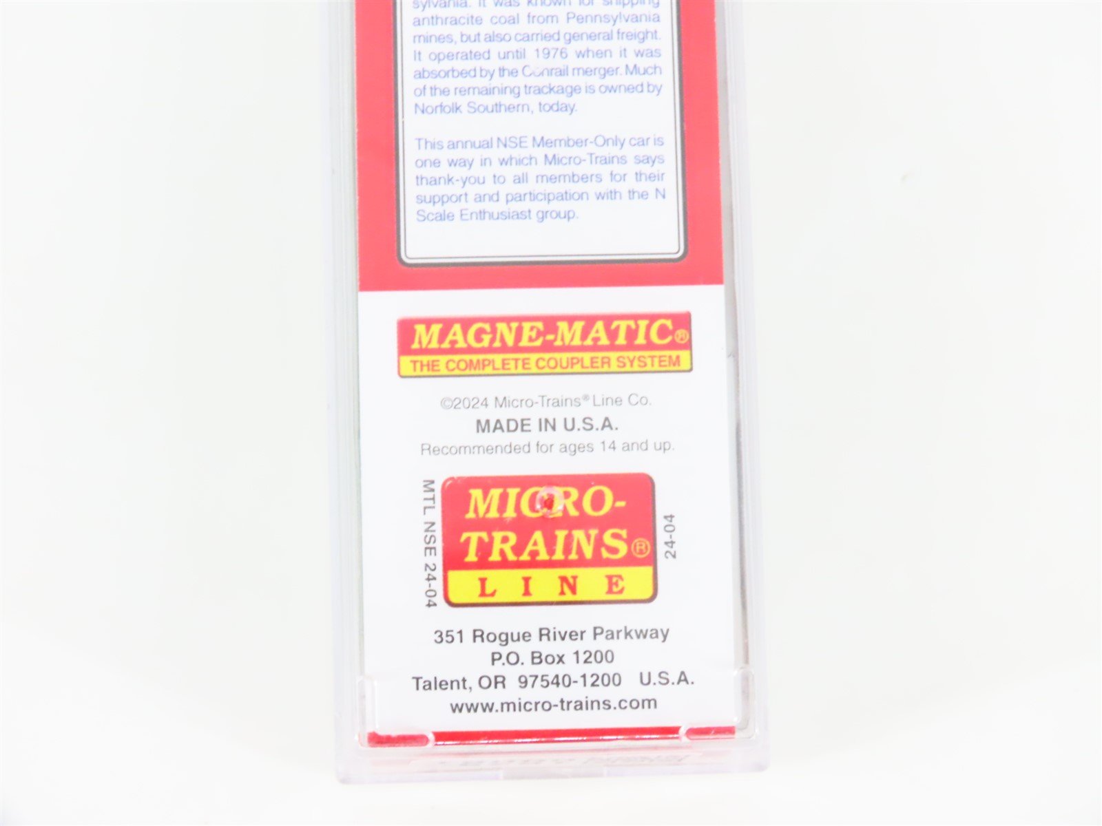 N Scale Micro-Trains MTL NSE 24-04 LV Lehigh Valley 50' Plug Door Box Car #8316