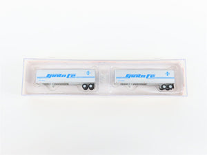 N Scale Athearn 14208 SFTZ Santa Fe 40' Fruehauf Z-Van Trailers 2-Pack