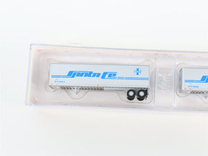 N Scale Athearn 14208 SFTZ Santa Fe 40' Fruehauf Z-Van Trailers 2-Pack