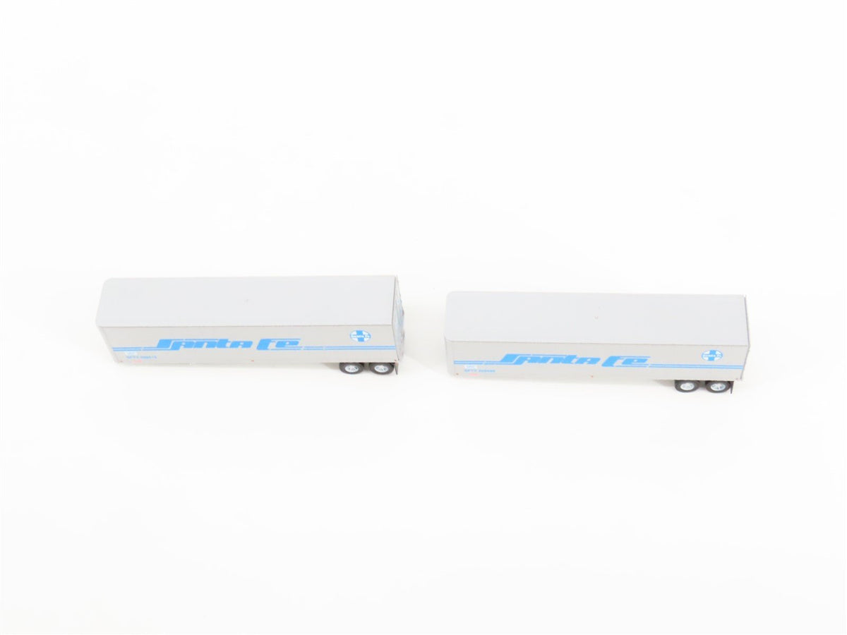 N Scale Athearn 14208 SFTZ Santa Fe 40&#39; Fruehauf Z-Van Trailers 2-Pack