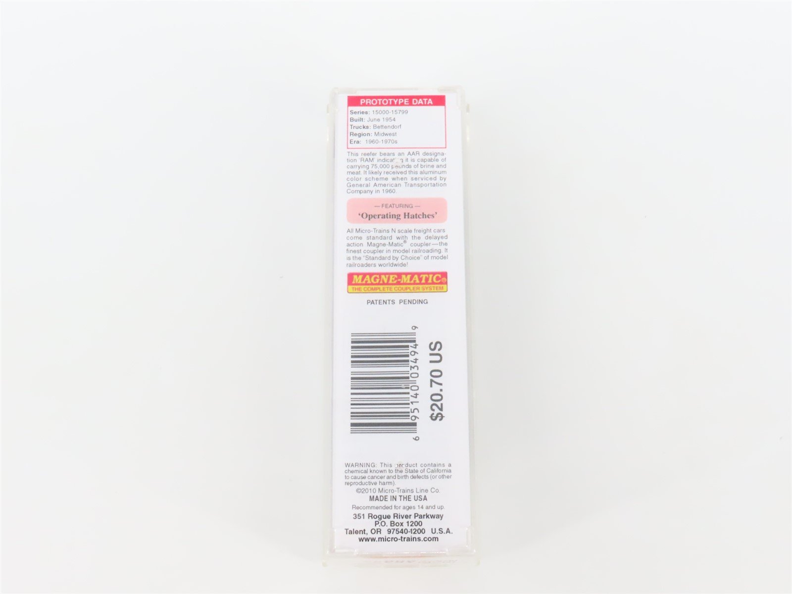 N Scale Micro-Trains MTL 05900150 SRLX Swift Premium 40' Steel Ice Reefer #15647