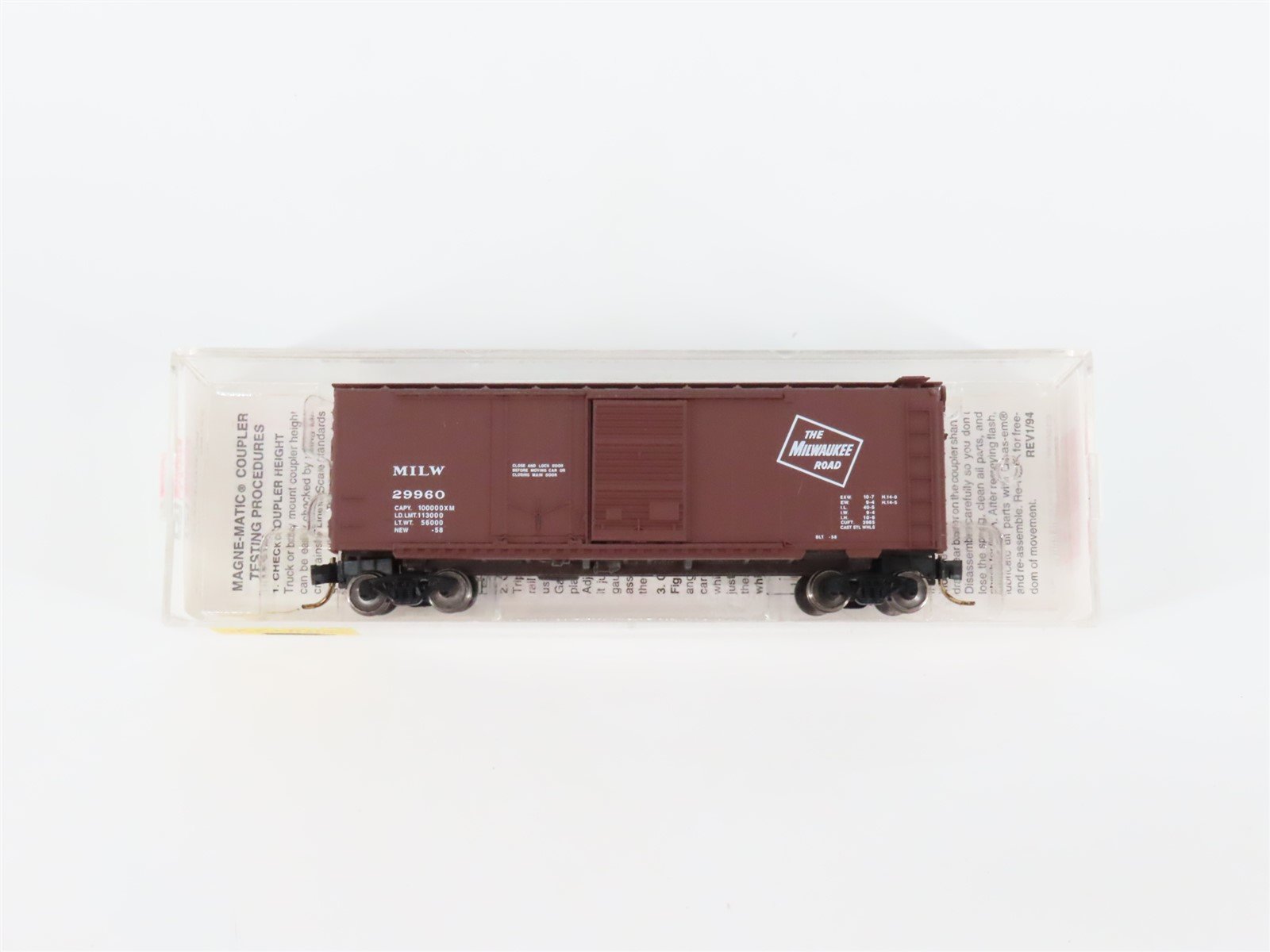 N Scale Micro-Trains MTL 22180 MILW Milwaukee Road 40' Box Car #29960