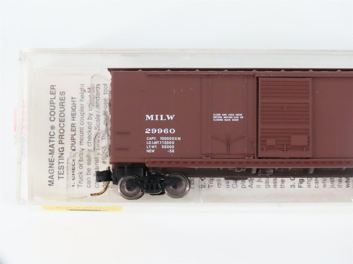 N Scale Micro-Trains MTL 22180 MILW Milwaukee Road 40&#39; Box Car #29960